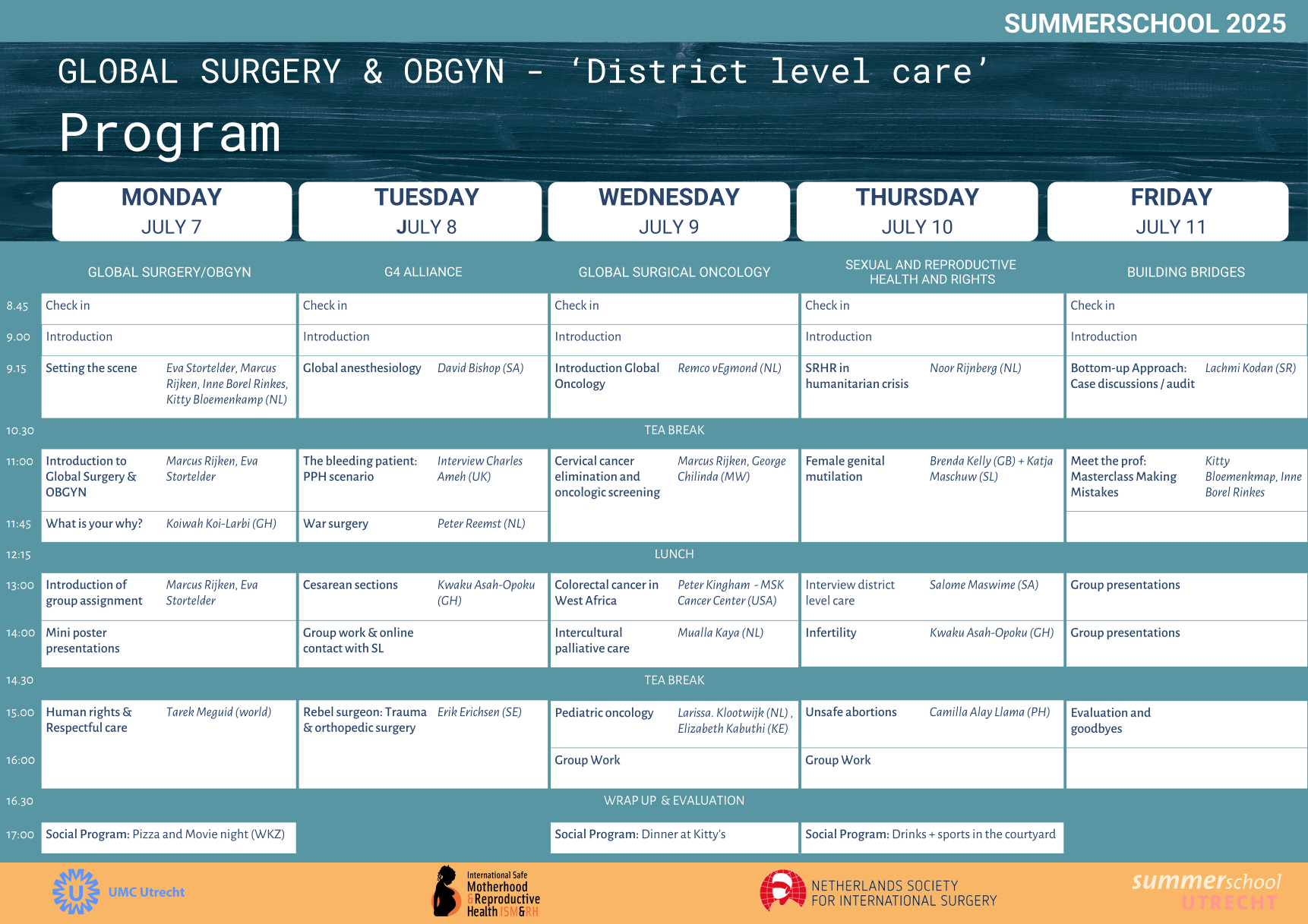 Check out the diverse & unique course program!