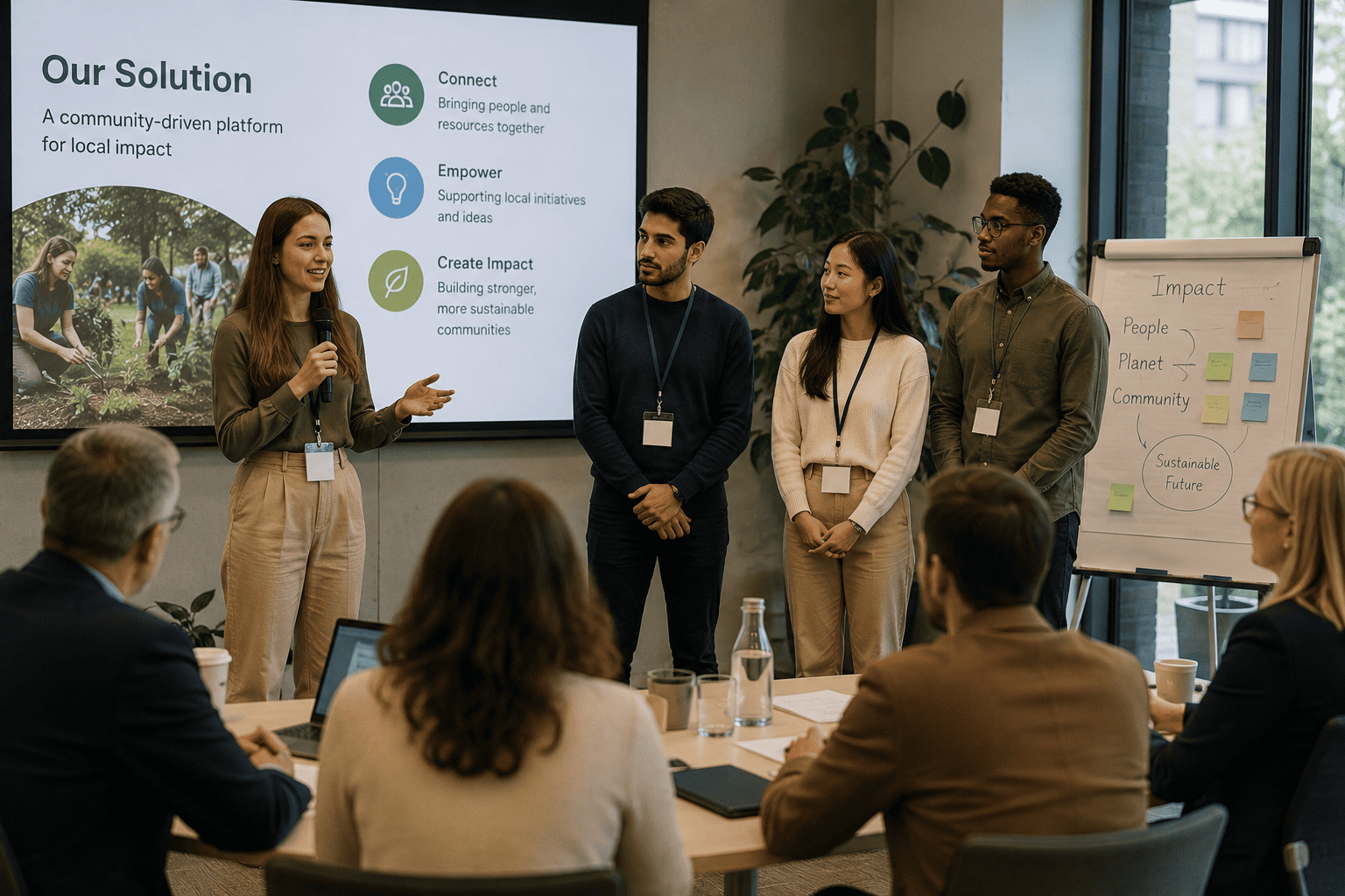 communicate ideas clearly through a final pitch